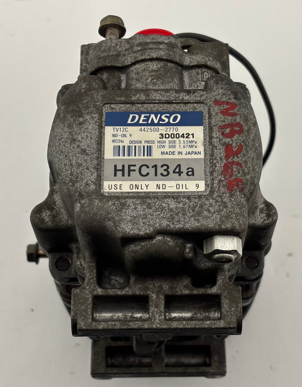 2001-2003 Mazda Miata AC Compressor w/ Rubber Hoses Lines / 131K