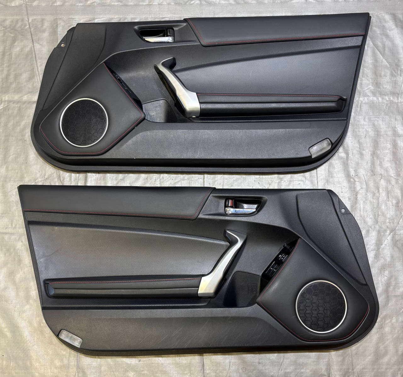 2017-2020 Subaru BRZ Limited OEM Interior Door Panels / Pair / Red