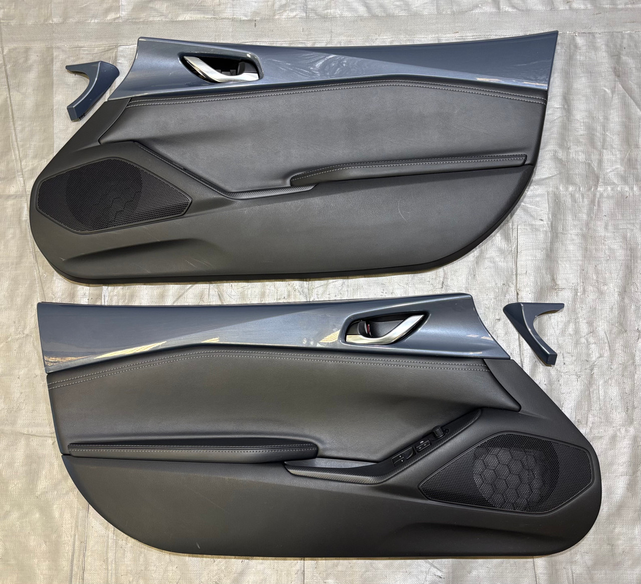2019-2023 Mazda Mx5 Miata Interior Door Panels w/ Trim / Polymetal