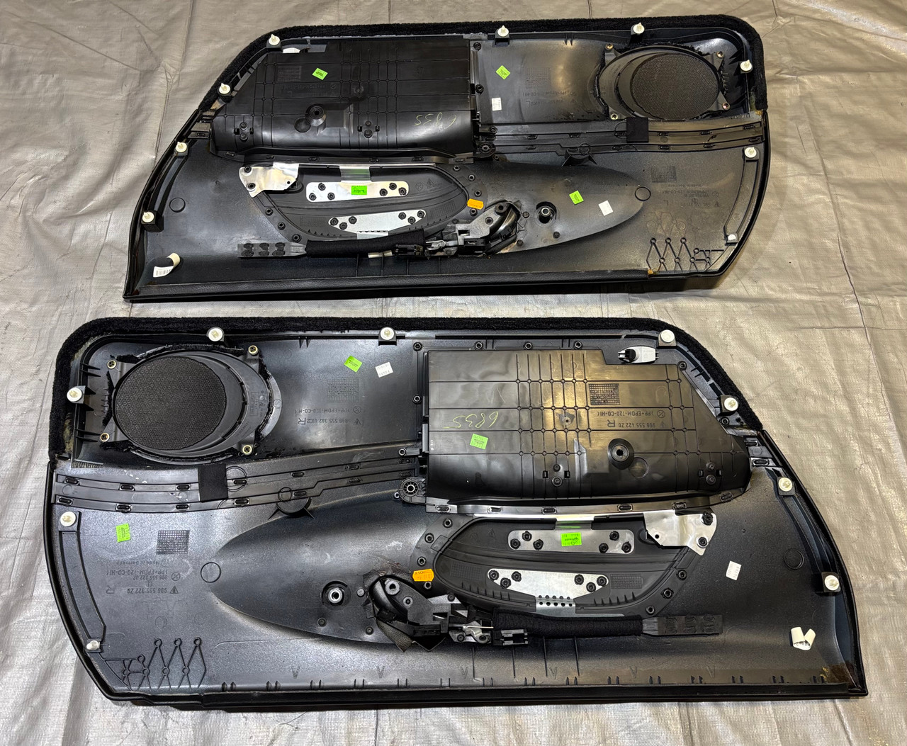 1999-2004 Porsche 986 Boxster Interior Door Panels / Black / Pair