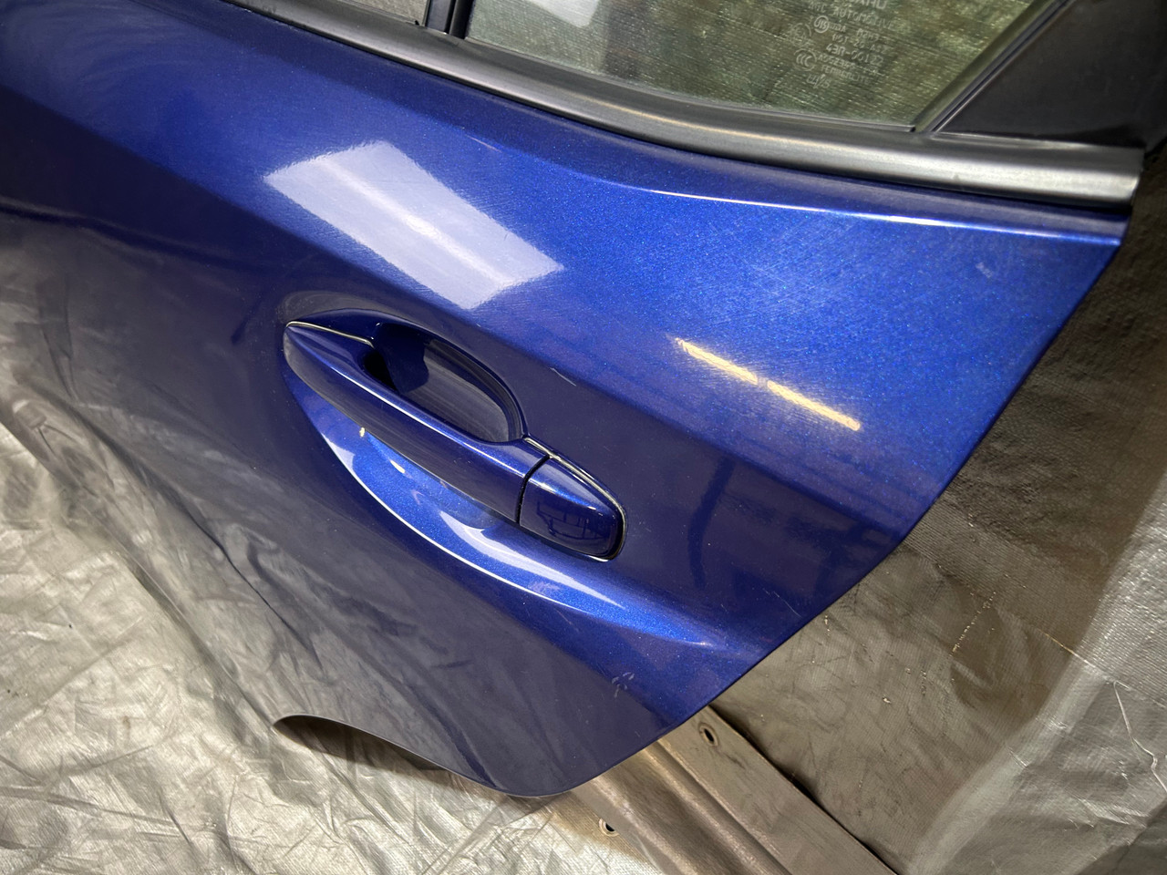 2015-2021 Subaru WRX STI Driver Rear Door Assembly / Lapis Blue