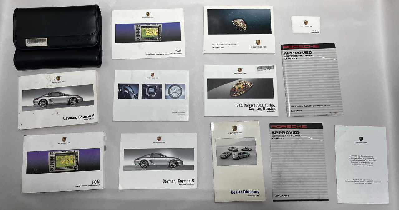 2008 Porsche 987 Cayman S Owner's Manual w/ Case / BC037 - Redline