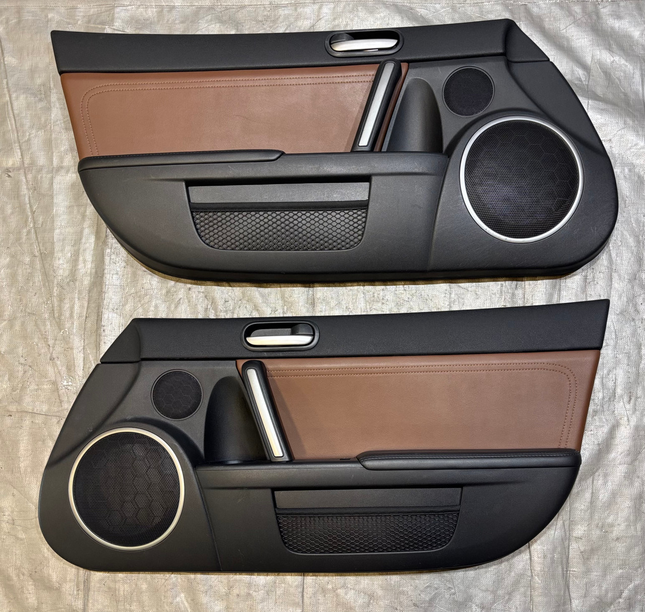 2009-2015 Mazda MX5 Miata Leather Door Panels / Spicy Mocha