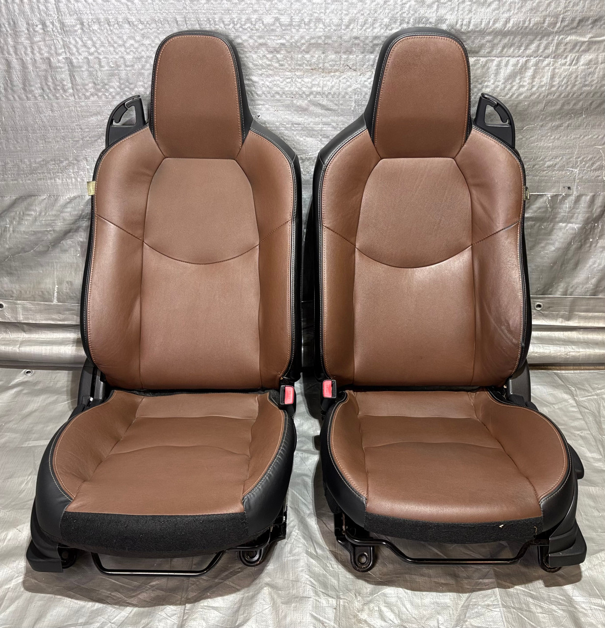 2009-2015 Mazda Mx5 Miata OEM Leather Seats / Spicy Mocha / Pair