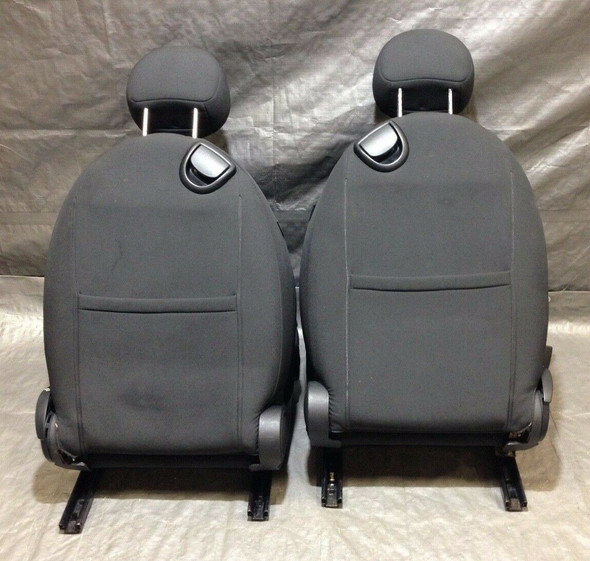 2007-2015 Mini Cooper Front Seats / Pair / Checkered Black Cloth / OEM / R2005