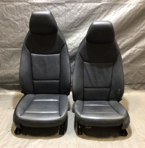 2009-2016 BMW E89 Z4 Black Kansas Leather Power Seats / Pair / Z4904