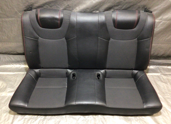 2013-2016 Hyundai Genesis Coupe R-Spec Black Leather Rear Seat Set w/ Red Stitching / HG015