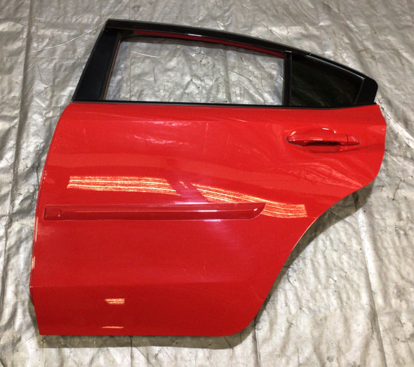 *DAMAGED* 2015-2020 Subaru WRX STI Driver Rear Door Assembly / Pure Red / SS003