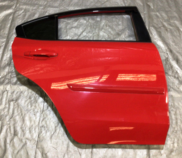 *Damaged* 2015-2020 Subaru WRX STI Passenger Rear Door Assembly / Pure Red / SS003