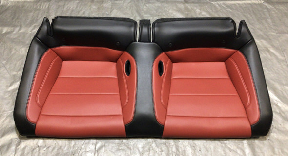 2015-2020 Ford Mustang S550 Coupe Red Leather Rear Seat Set / OEM / FM003