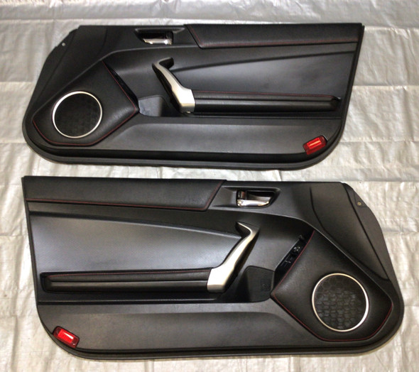 2013-2016 Scion FRS / Subaru BRZ Interior Door Panels / Pair / Black w/ Red Trim /   FB028