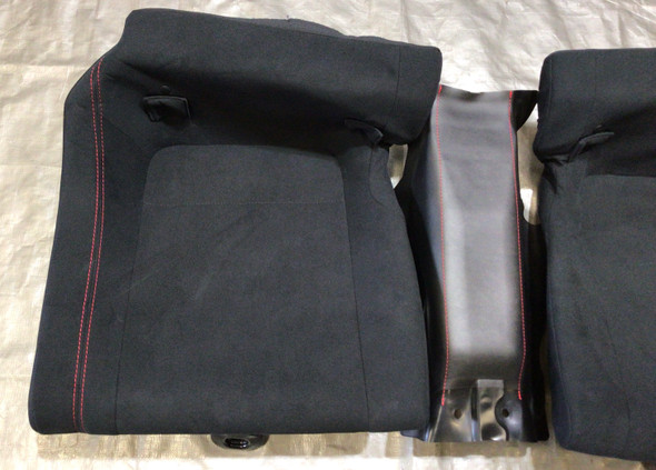 2017-2020 Toyota 86 Black Cloth Rear Seat Set w/ Red Stitching  /   FB029