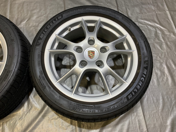 2005-2008 Porsche 987 Boxster 17x6.5" Front Wheels Rims w/ Michelin Tires / Pair / BX048