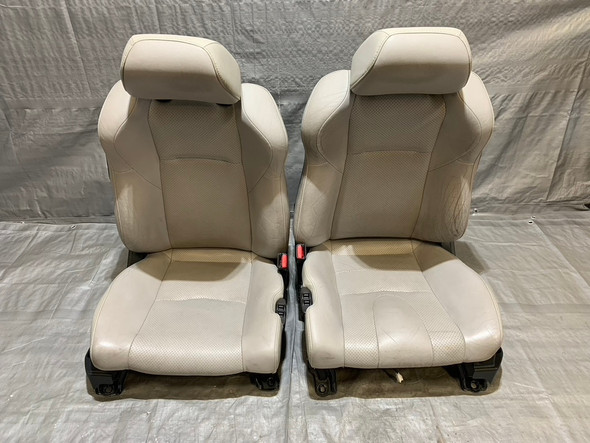2004-2007 Nissan 350Z Convertible Front Seats / Light Gray Leather / Pair / 5Z014