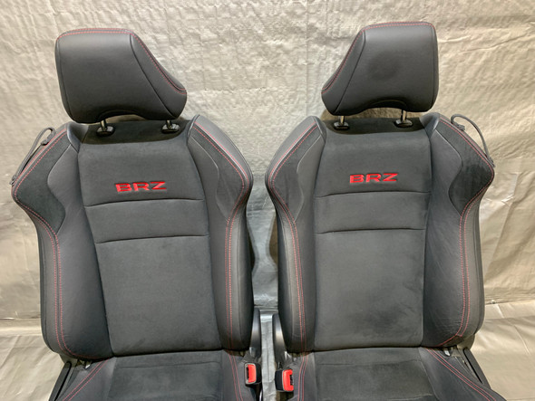 2017-2020 Subaru BRZ Limited Black Suede / Leather Front Seats / Pair / Fit 2013-2016 / FB033