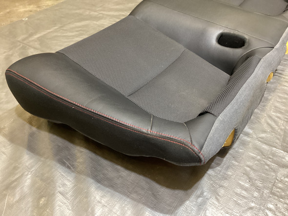 2013-2016 Hyundai Genesis Coupe R-Spec Black Leather Rear Seat Set w/ Red Stitching /   HG022