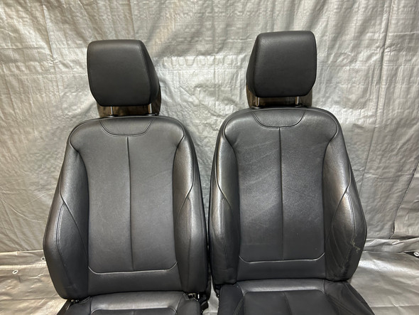 2014-2020 BMW 2 Series Coupe Front Sports Seats / Dakota Black Leather / Pair / B2005 