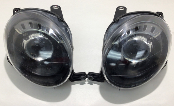 2012-2017 Fiat 500 Abarth OEM Driver & Passenger Side Headlights / Black Housing /   F5017