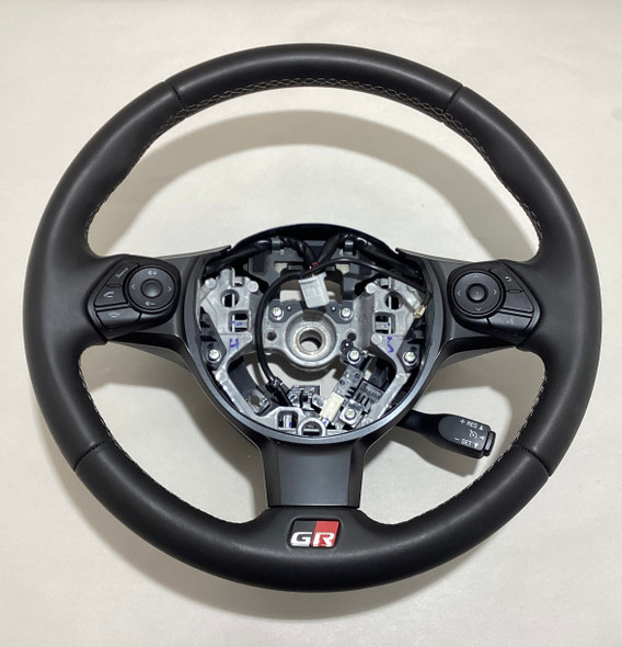 2022-2023 Toyota GR86 Black Leather Steering Wheel / Manual /   FB203