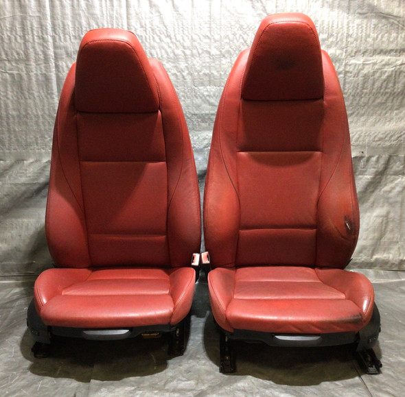 2009-2016 BMW E89 Z4 Sport Seats w/ Driver Memory / Coral Red Kansas Leather / Pair /   Z4907
