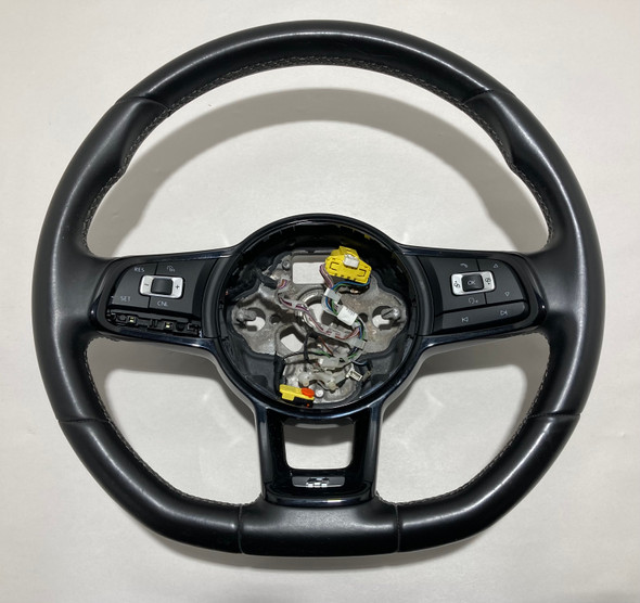2017-2019 Volkswagen MK7 Golf R Black Leather Steering Wheel / Manual /   M7R07