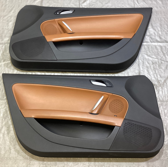 2008-2015 Audi TT Mk2 8J Interior Door Panels / Pair / Chennai Brown Leather /   T2011