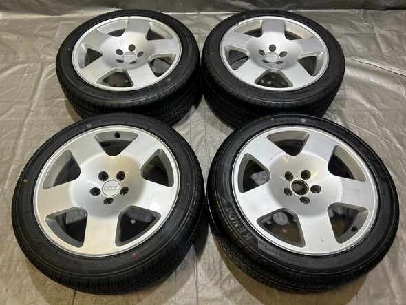 2000-2006 Audi TT 17x7.5" Fat Five Alloy Wheels Rims w/ Tires / Set of 4 / Minor Bend / T1024