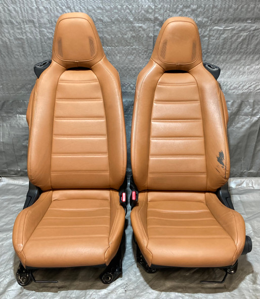 2017-2020 Fiat 124 Spider Saddle Brown Leather Seats / Pair  /   FD019