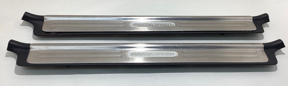 2004-2005 Mazdaspeed Miata Brushed Aluminum Door Sills Trim Panels / Pair  /   NB205