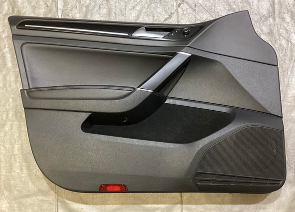 2015-2016 Volkswagen MK7 Golf R Black Leatherette Front Door Panels / Pair  /   M7R08