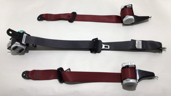 2018-2020 Subaru WRX STI Rear Seat Belts / Set of 3 / Red / SS004
