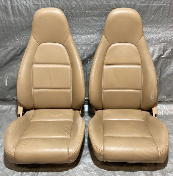 1999-2000 Mazda Miata Tan Leather Seats / Pair  /   NB240