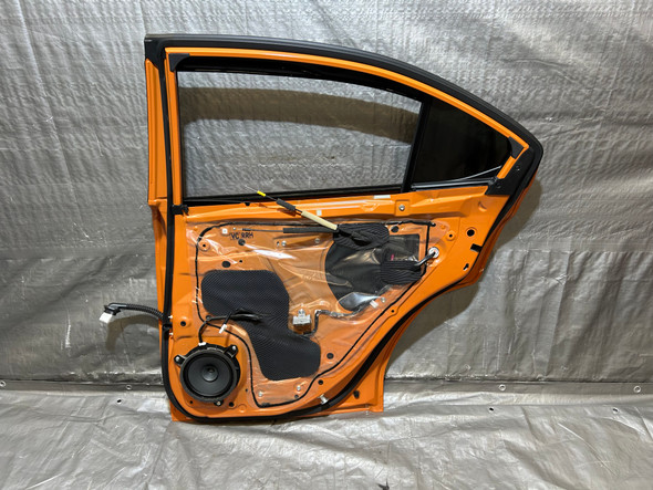2022-2024 Subaru WRX Passenger Rear Door Assembly / Solar Orange Pearl SW004