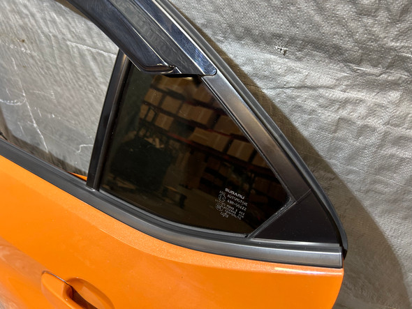 2022-2024 Subaru WRX Driver Rear Door Assembly / Solar Orange Pearl SW004