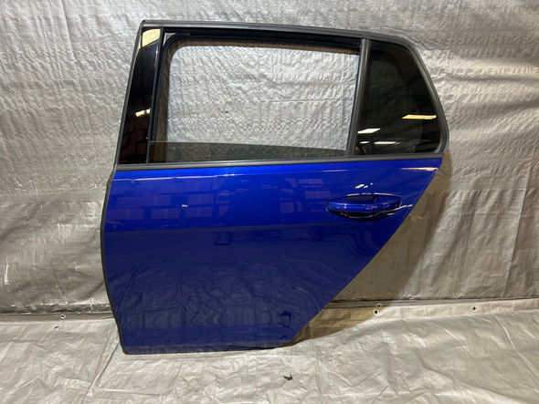 2015-2020 Volkswagen MK7 Golf R Driver Rear Door / Lapiz Blue Metallic M7R10