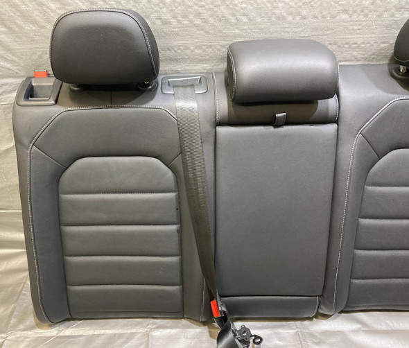 2015-2017 Volkswagen MK7 Golf R Black Leather Rear Upper Seat Cushion / OEM /   M7R10