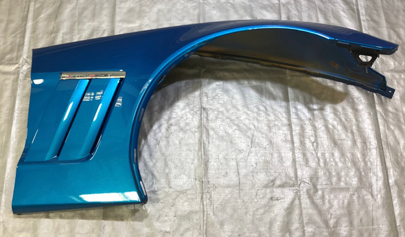 2010-2013 Chevrolet C6 Corvette Grand Sport Passenger Side Fender / Jet Stream Blue Metallic  C6018