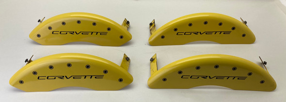 2005-2013 Chevrolet Corvette C6 MGP Brake Caliper Covers / Set of 4 / Yellow / USED  /   C6018