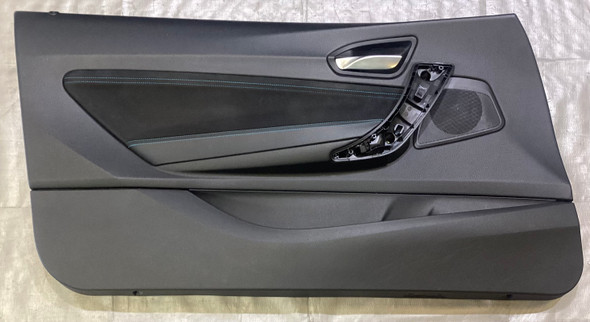 2016-2021 F87 BMW OEM Interior Door Panels / Pair / Sensatec / Blue Stitching /   B2008
