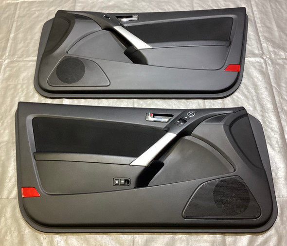 2010-2012 Hyundai Genesis Coupe Interior Door Panels / Black Cloth / Pair /   HG031