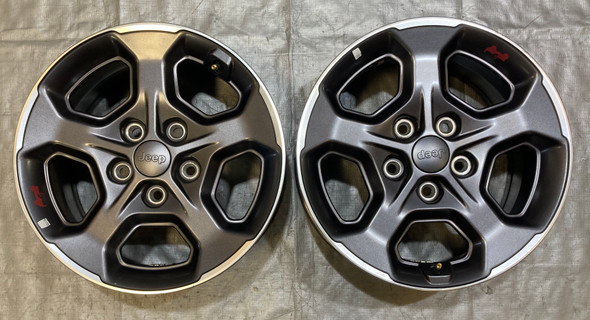 2018-2024 Jeep JL Wrangler JT Gladiator Rubicon 17x7.5" OEM Wheels Rims / Pair / JT002
