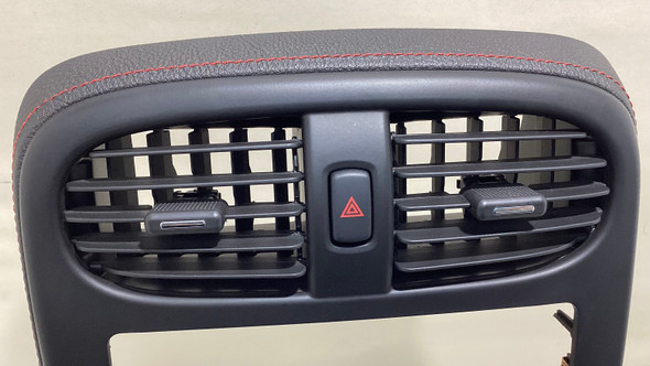 2012 Chevrolet Corvette C6 Centennial Edition Front Center Console Trim Radio Surround / Vent / Red Stitching / Fits 2010-2013 /   C6019