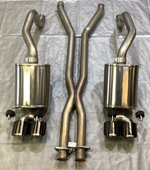 2009-2013 Chevrolet Corvette C6 Corsa Performance 2.5" Cat Back Exhaust w/ Black Tips / X Pipe / USED /   C6019