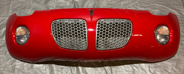 2006-2009 Pontiac Solstice 2.4l Front Bumper Cover w/ Grilles / Fog Lights / Aggressive Red  PS072