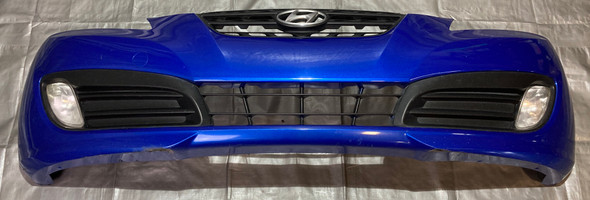 2010-2012 Hyundai Genesis Coupe OEM Front Bumper Cover w/ Grille / Fog Lights / Mirabeau Blue Metallic  HG032
