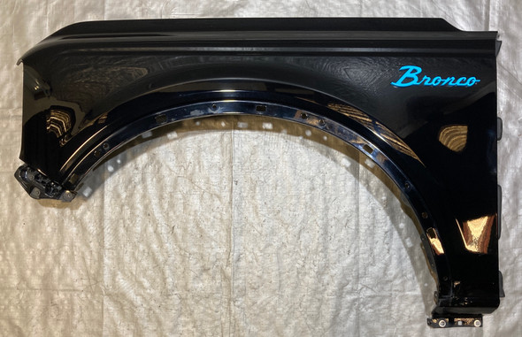 2021-2024 Ford Bronco OEM Driver Front Fender Panel  / Shadow Black  BR004