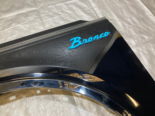 2021-2024 Ford Bronco OEM Driver Front Fender Panel  / Shadow Black  BR004