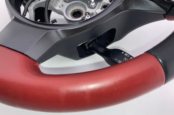 2017-2020 Subaru BRZ TS Black / Red Leather Steering Wheel / Manual /   FB050
