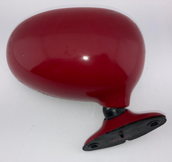 1990-1997 Mazda Miata Passenger Side Mirror / Manual / Classic Red  NA103