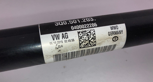 2016-2020 Audi TT TTS Quattro Rear CV Axle Half Shafts / Pair / 71K T3003